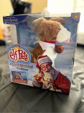 Elf in the Shelf Saint Bernard Plush Toy - Brown & White